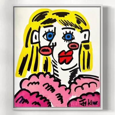 The woman in the pink fur coat