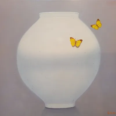 권삼동, 달항아리 (나비의꿈), 2024
