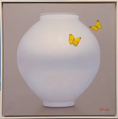 권삼동, 달항아리 (나비의 꿈), 2025