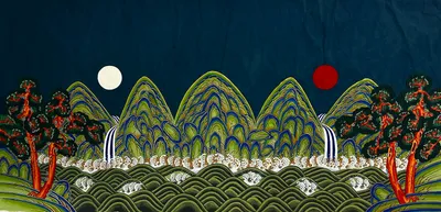 일월오봉도 4 (日月五峰圖)