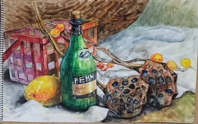 이 은지, 과일과 술병이 있는 정물화, 2013